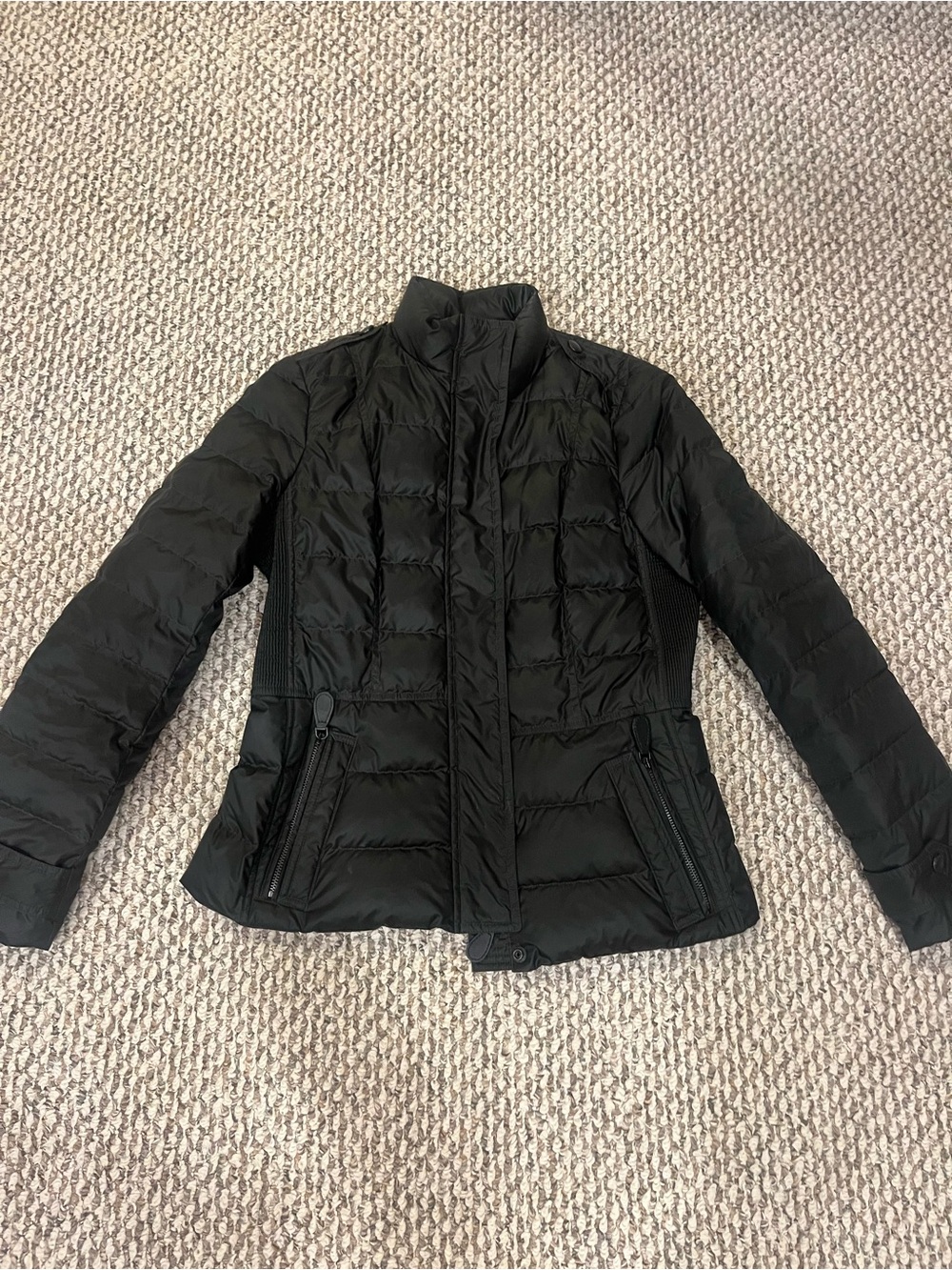Burberry Brit Women's Black Quilted Duck Down Lightweight Puffer Jacket Size M